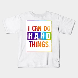 Growth mindset | I can do hard things Kids T-Shirt
